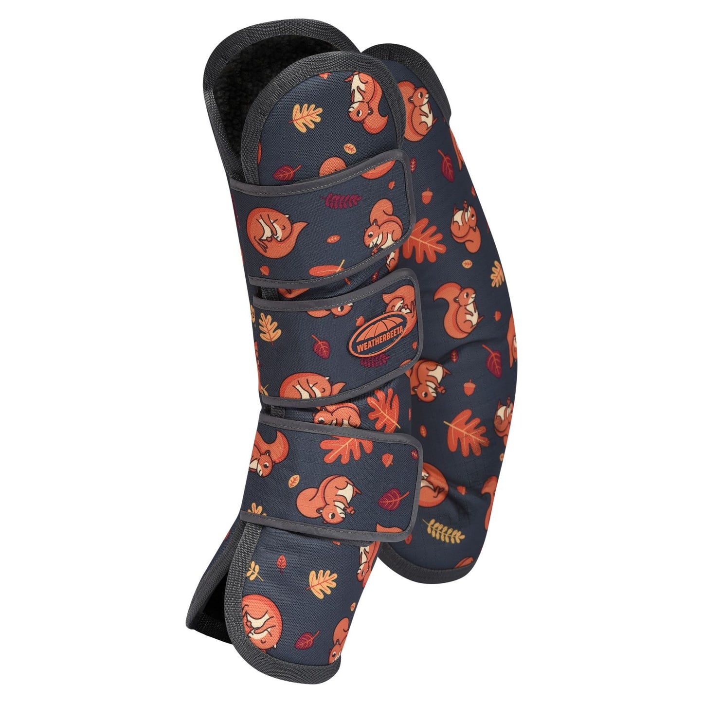 Weatherbeeta Wide Tab Long Travel Boots Squirrel Print