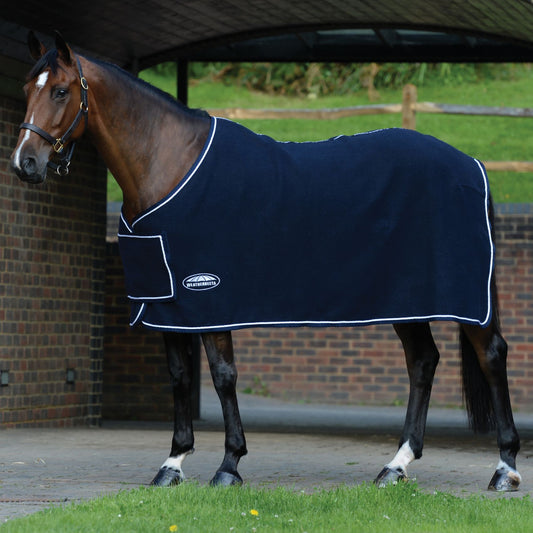 Weatherbeeta Wool Show Sheet with Chest Panel Navy/White