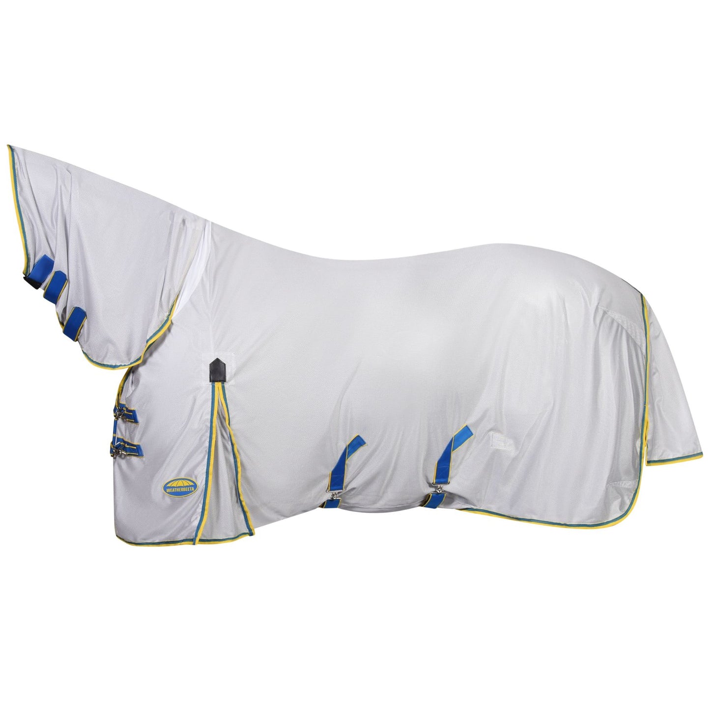Weatherbeeta ComFiTec Zephyr Plus Mesh Combo Silver/Blue/Lemon