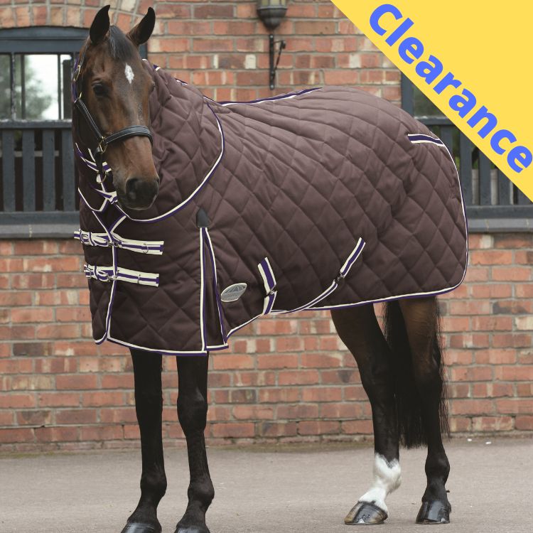 Weatherbeeta ComFiTec 1000D Diamond Quilt Detach-A-Neck Heavy Charcoal/Blue/White