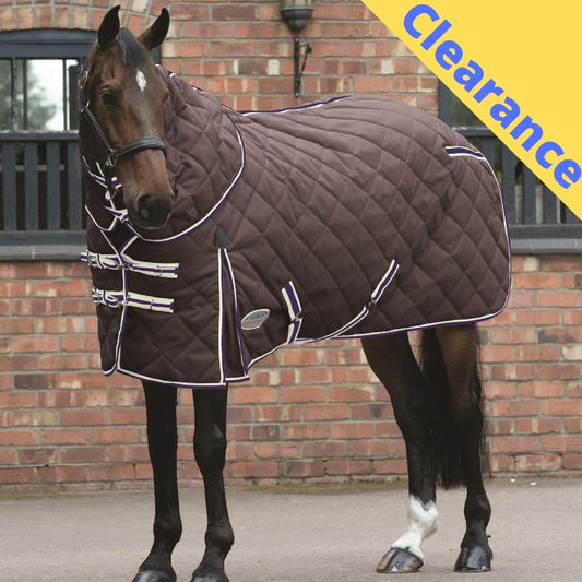 Weatherbeeta ComFiTec 1000D Diamond Quilt Detach-A-Neck Heavy Charcoal/Blue/White