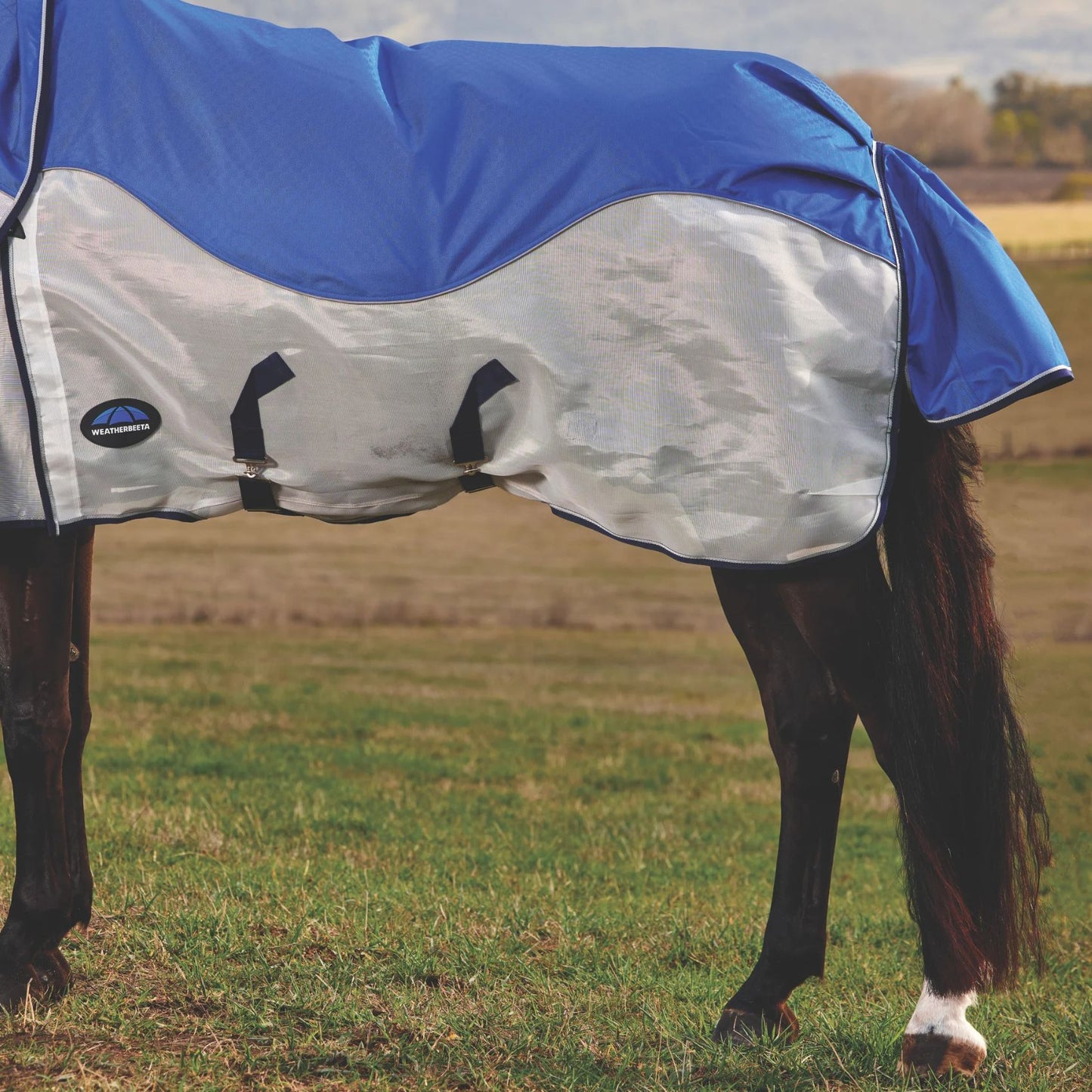 Weatherbeeta ComFiTec Duo Shield Detach-A-Neck Blue/Silver/Navy