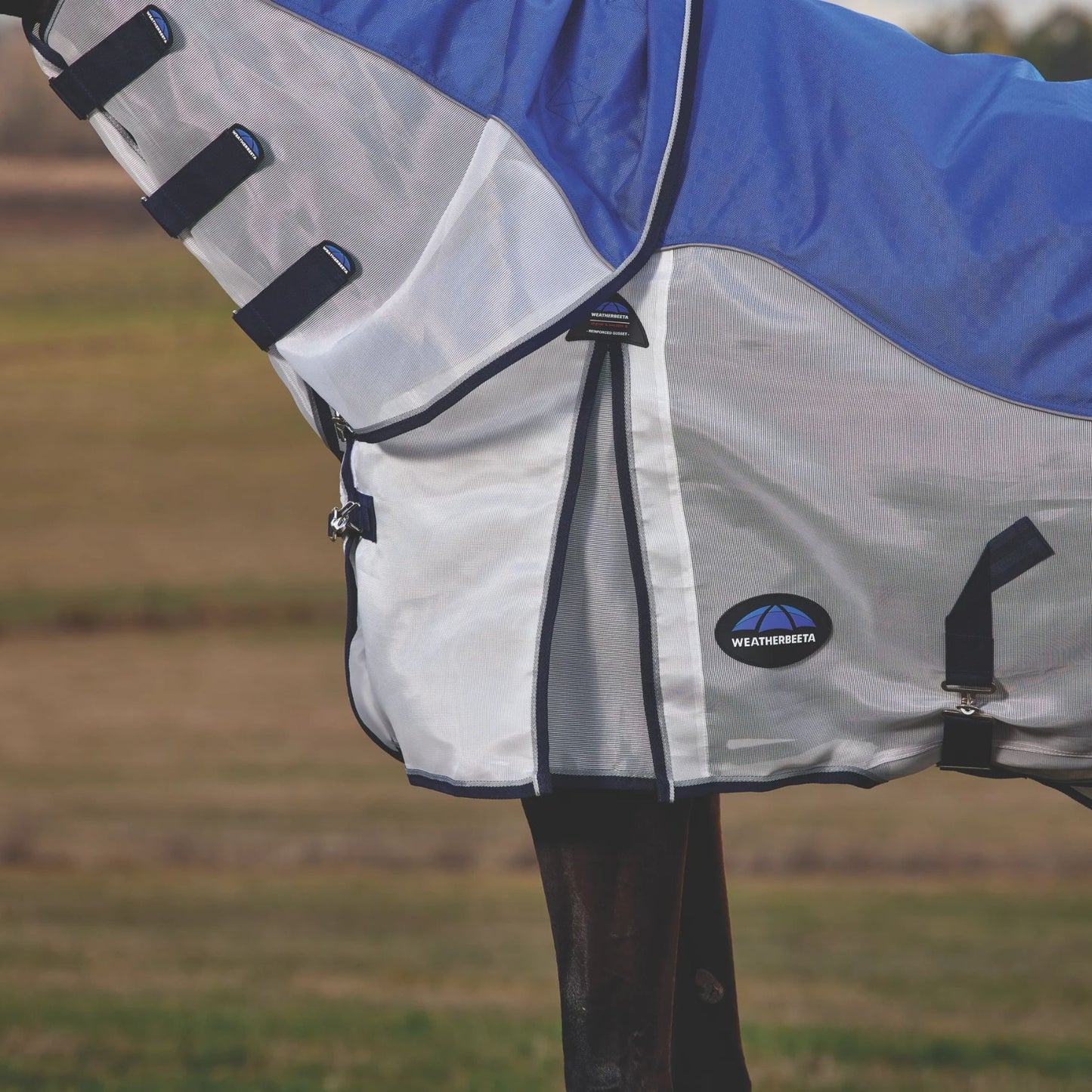 Weatherbeeta ComFiTec Duo Shield Detach-A-Neck Blue/Silver/Navy