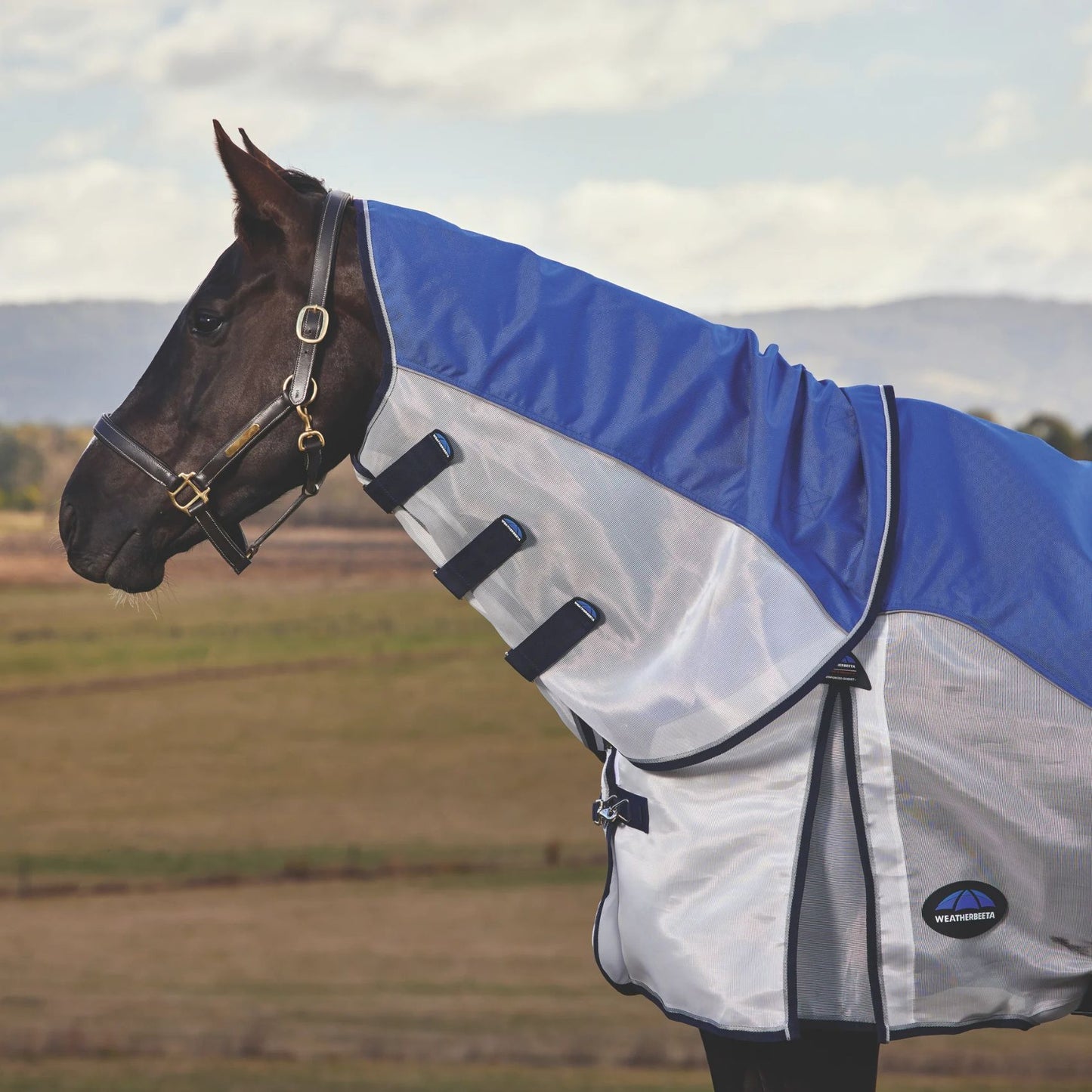 Weatherbeeta ComFiTec Duo Shield Detach-A-Neck Blue/Silver/Navy