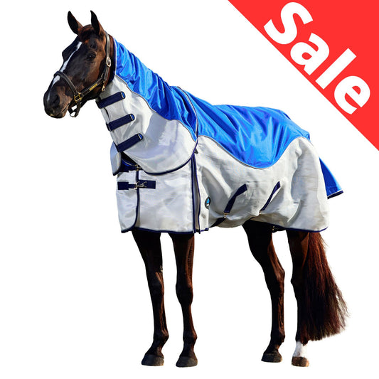 Weatherbeeta ComFiTec Duo Shield Detach-A-Neck Blue/Silver/Navy