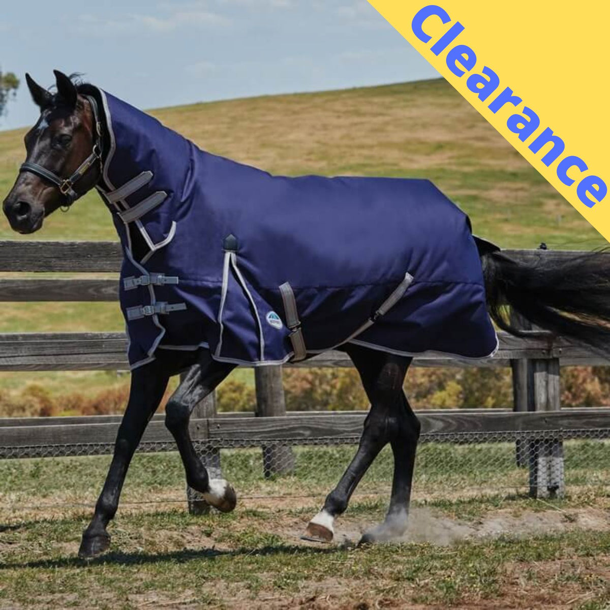 Weatherbeeta ComFiTec Essential Combo Lite Turnout Rug Navy/Silver/Red