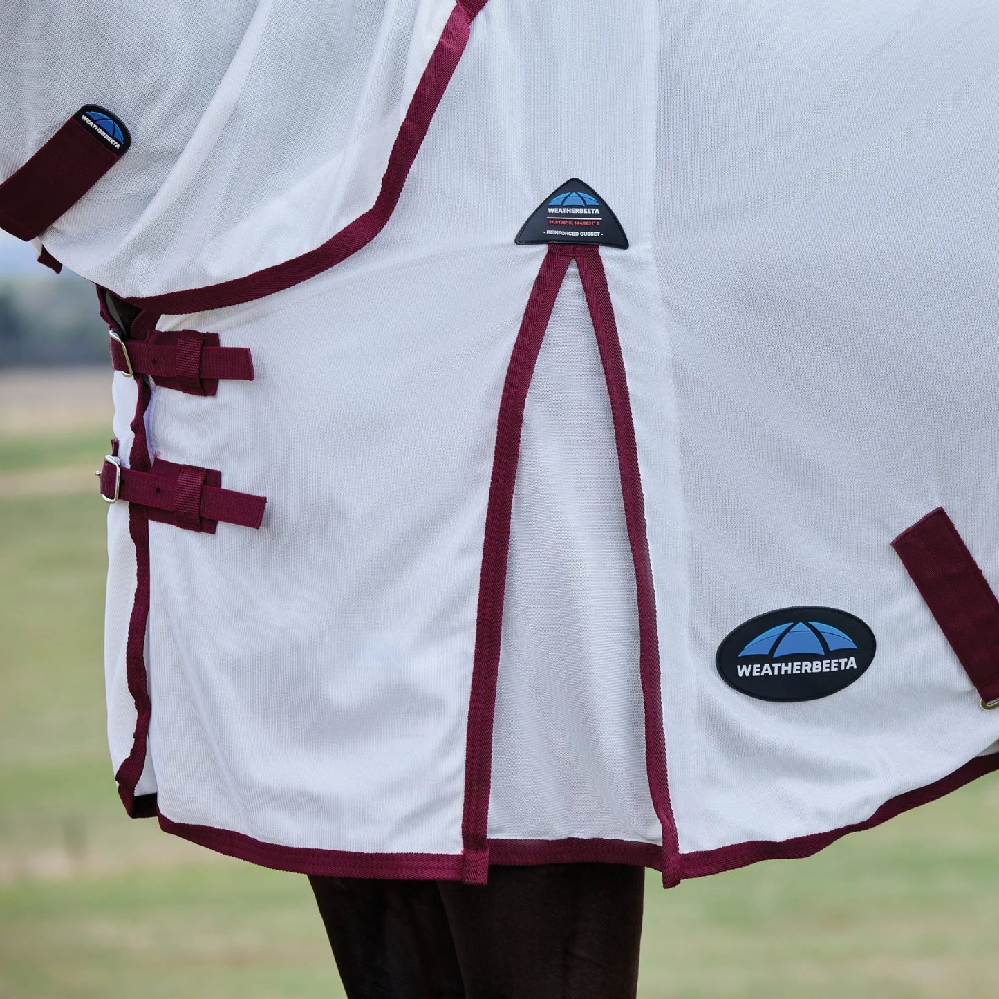 Weatherbeeta ComFiTec Essential Fly Sheet Combo White/Burgundy