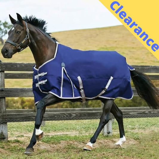 Weatherbeeta ComFiTec Essential Standard Lite Turnout Rug Navy/Silver/Red