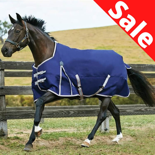 Weatherbeeta ComFiTec Essential Standard Lite Turnout Rug Navy/Silver/Red