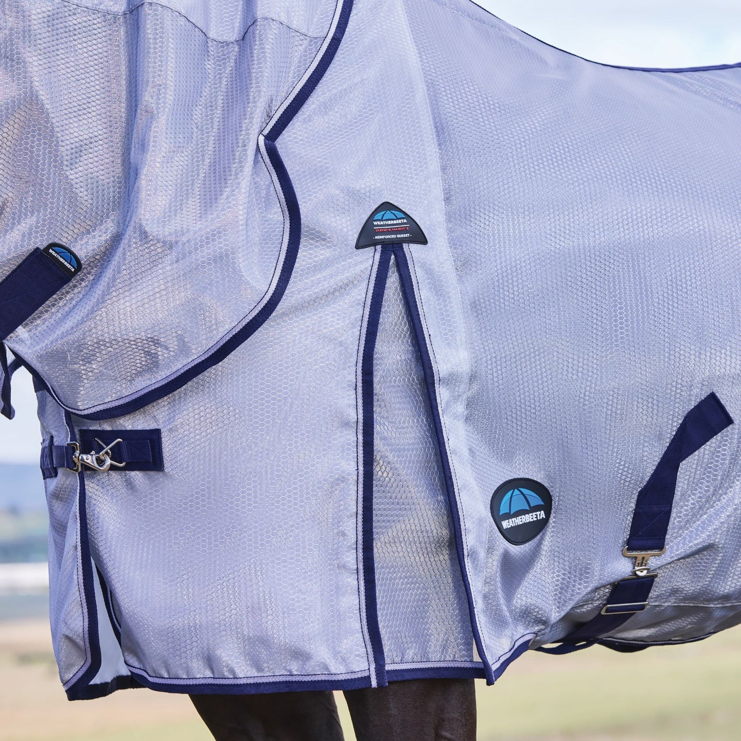 Weatherbeeta ComFiTec Hexi Shield Fly Sheet Combo Silver/Navy/White