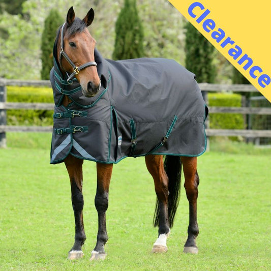 Weatherbeeta ComFiTec Plus Dynamic II Detach-A-Neck Medium/Lite 100g Grey/Dark Green/White