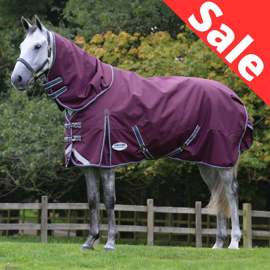 Weatherbeeta ComFiTec Plus Dynamic II Detach-A-Neck Medium/Lite 100g Maroon/Grey/White