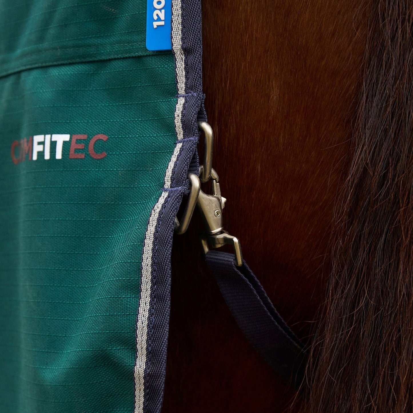 Weatherbeeta ComFiTec Plus Dynamic Turnout Detach-A-Neck 220g Forest Green/Navy