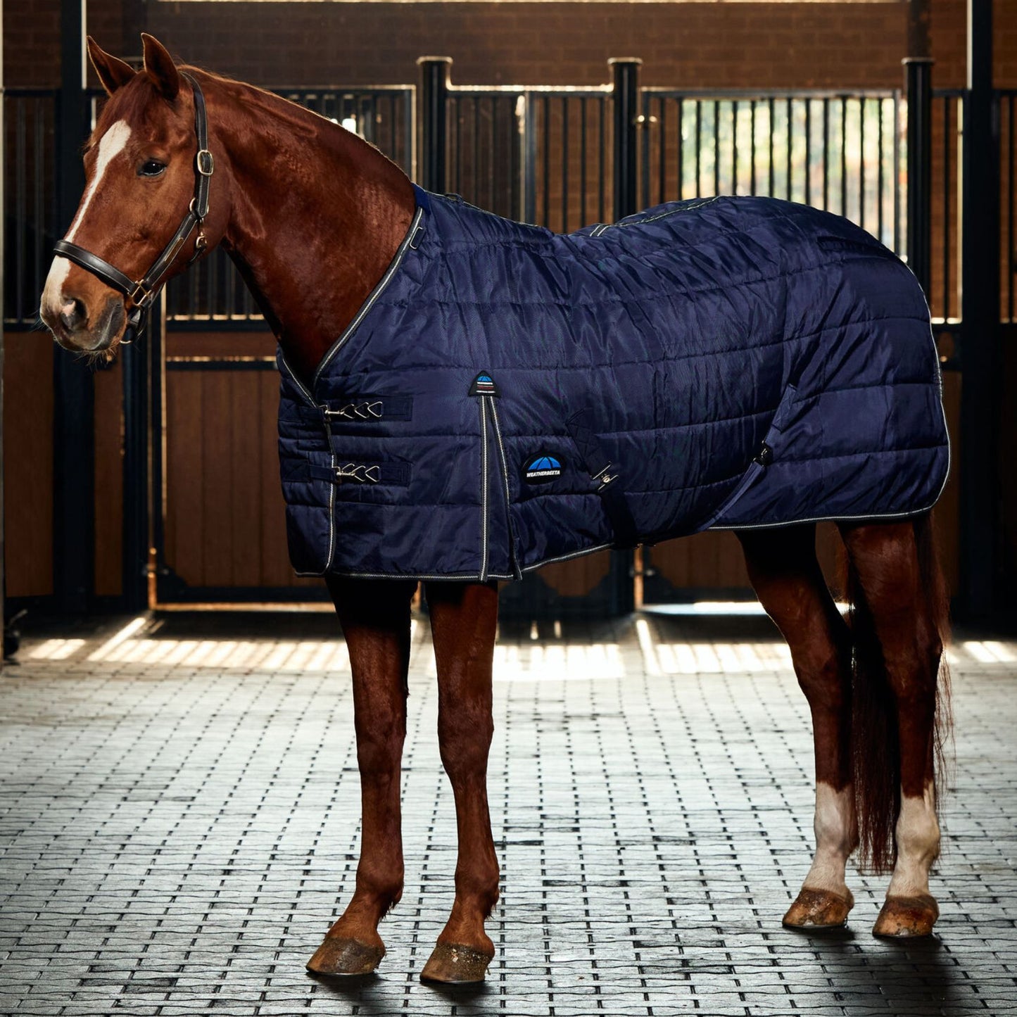 Weatherbeeta ComFiTec PP Channel Quilt Stable Detach-A-Neck 220g Navy/Charcoal