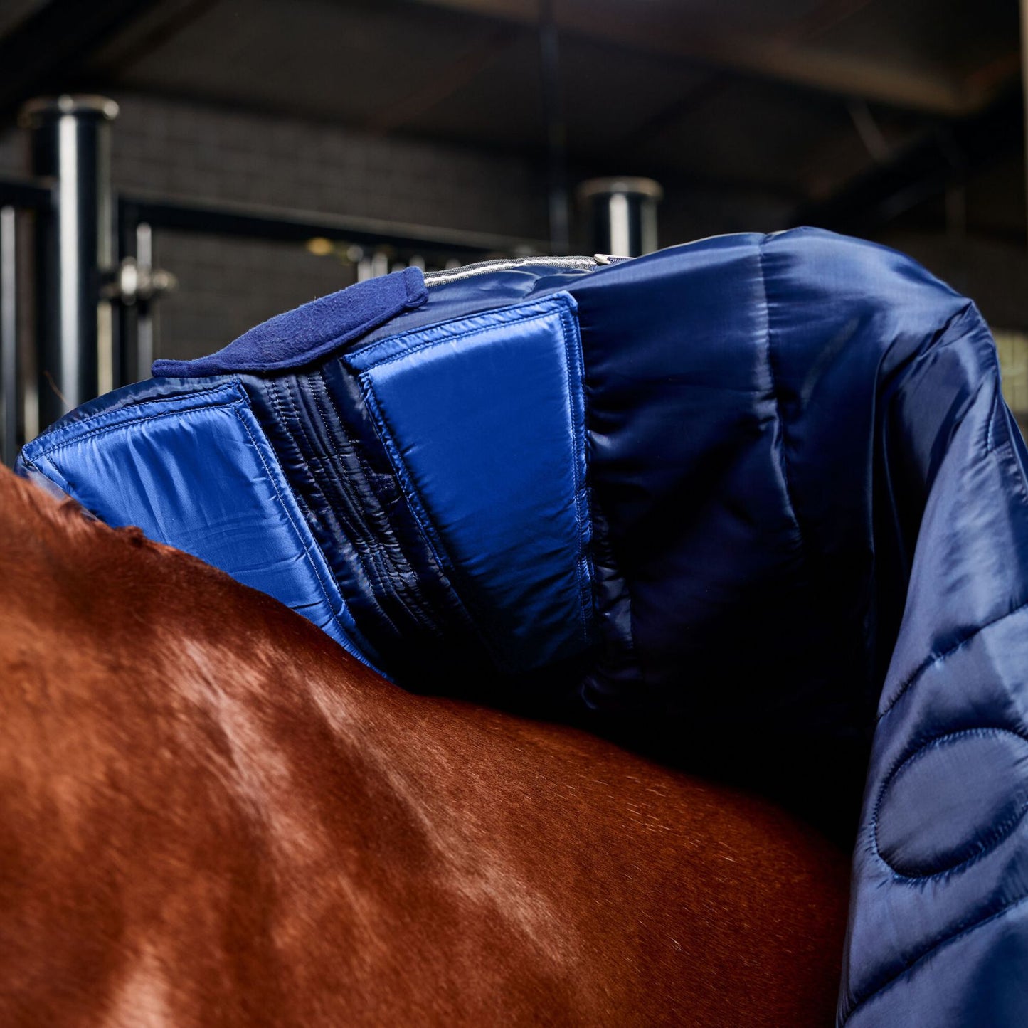 Weatherbeeta ComFiTec PP Channel Quilt Stable Detach-A-Neck 220g Navy/Charcoal