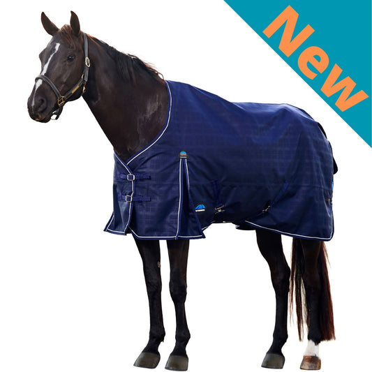Weatherbeeta ComFiTec Prelim Turnout 220g Navy Embossed Plaid