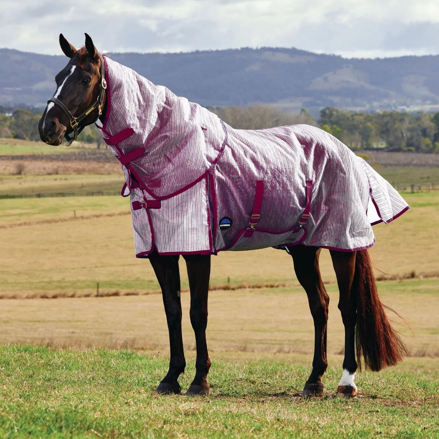 Weatherbeeta ComFiTec Ripshield Fly Sheet Detach-A-Neck White/Burgundy