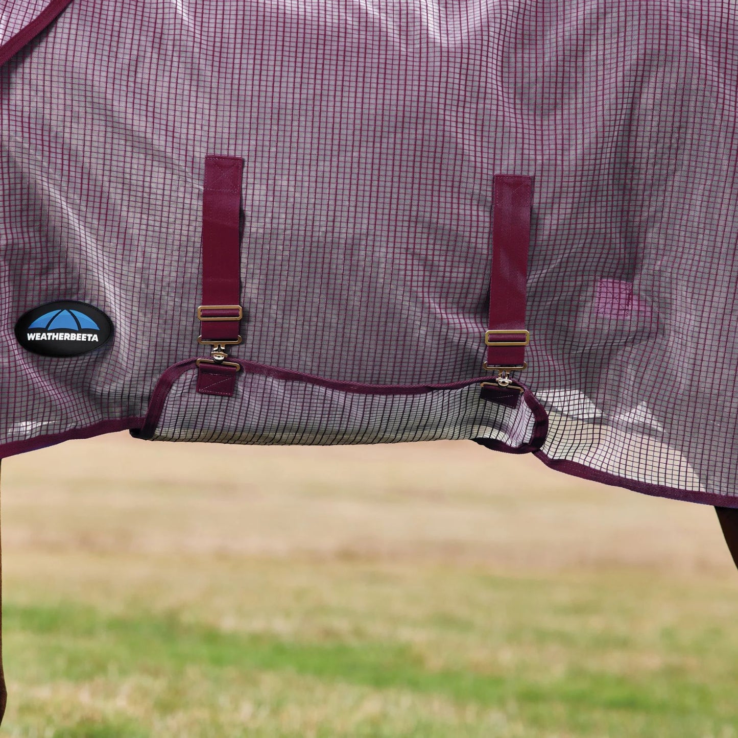 Weatherbeeta ComFiTec Ripshield Fly Sheet Detach-A-Neck White/Burgundy