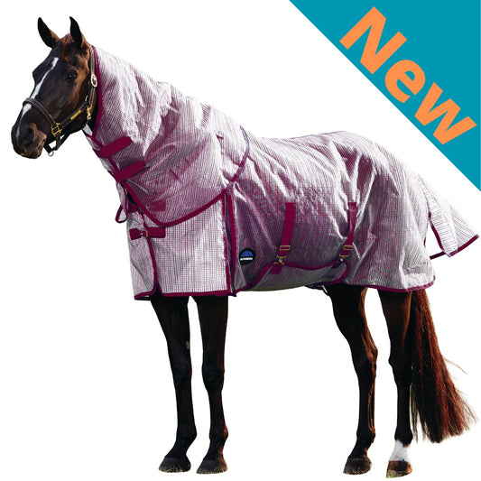 Weatherbeeta ComFiTec Ripshield Fly Sheet Detach-A-Neck White/Burgundy