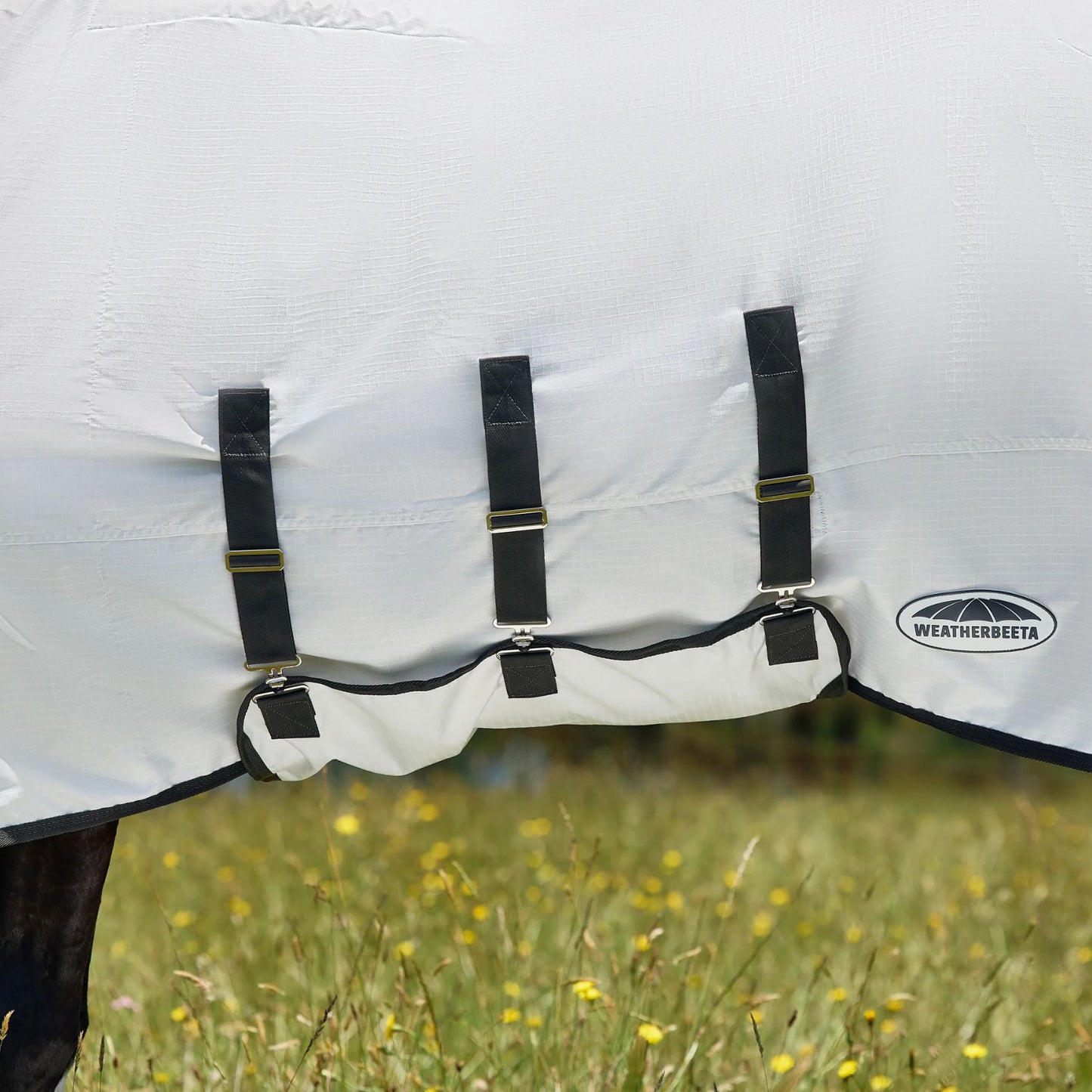 Weatherbeeta ComFiTec Sweet Itch Shield Fly Sheet Combo White/Charcoal