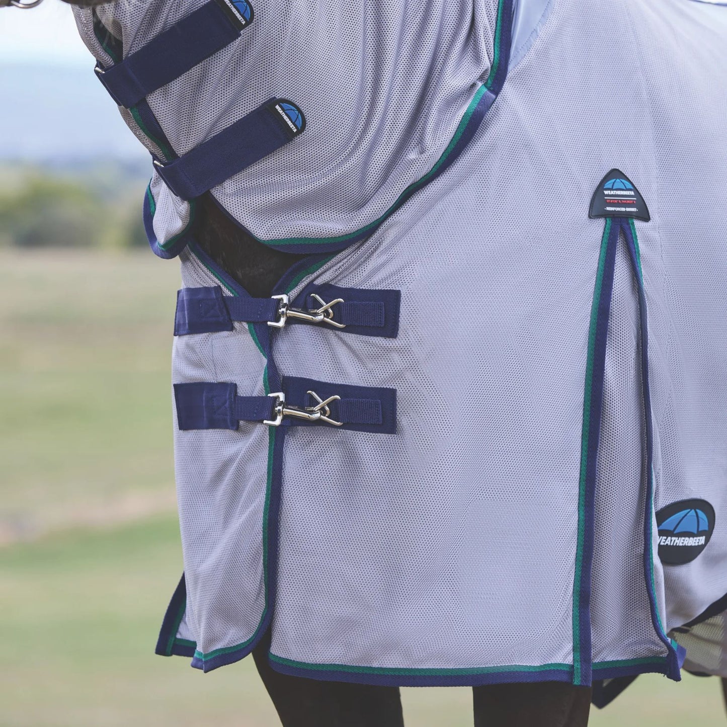 Weatherbeeta ComFiTec Zephyr Fly Sheet Combo Grey/Navy/Forest Green