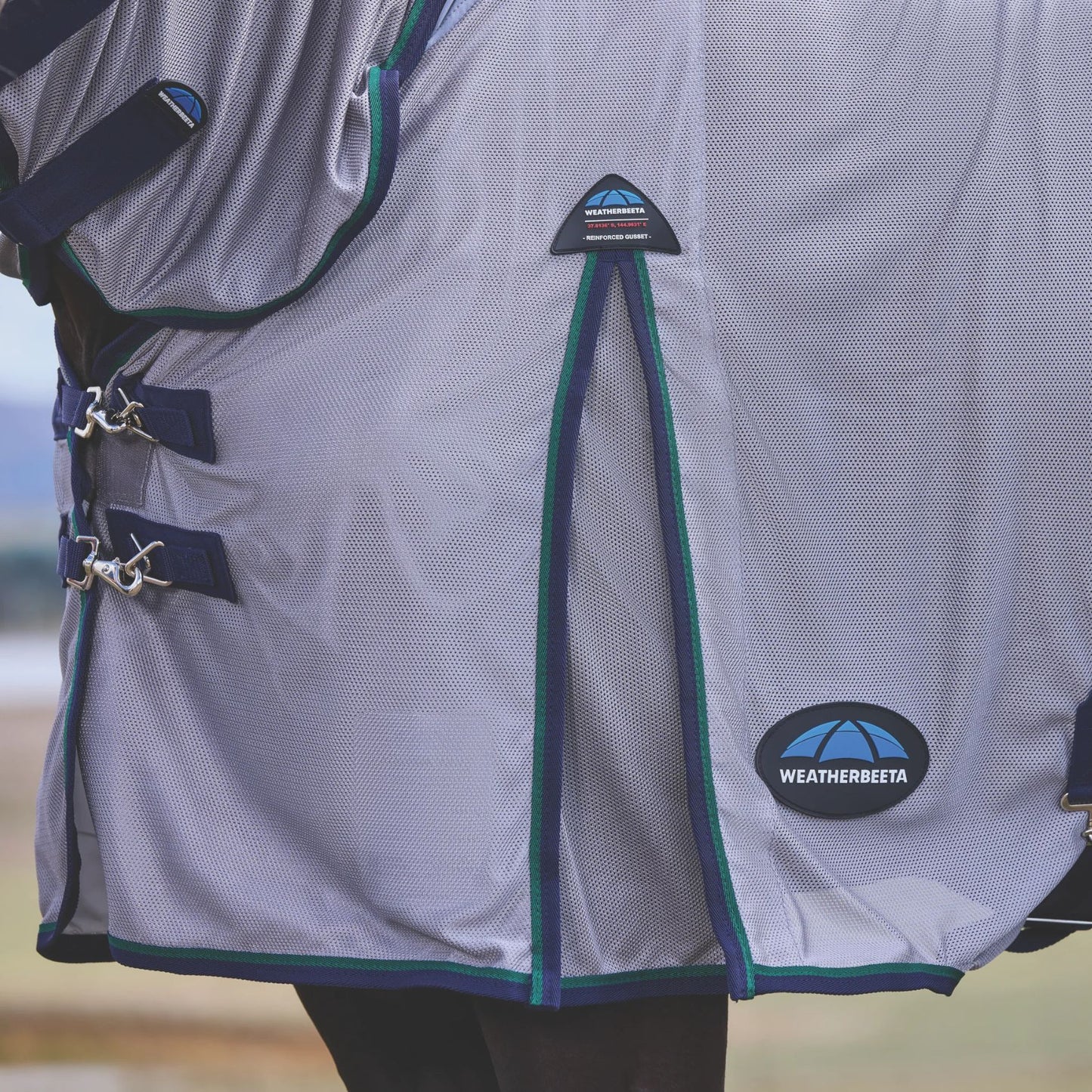 Weatherbeeta ComFiTec Zephyr Fly Sheet Combo Grey/Navy/Forest Green