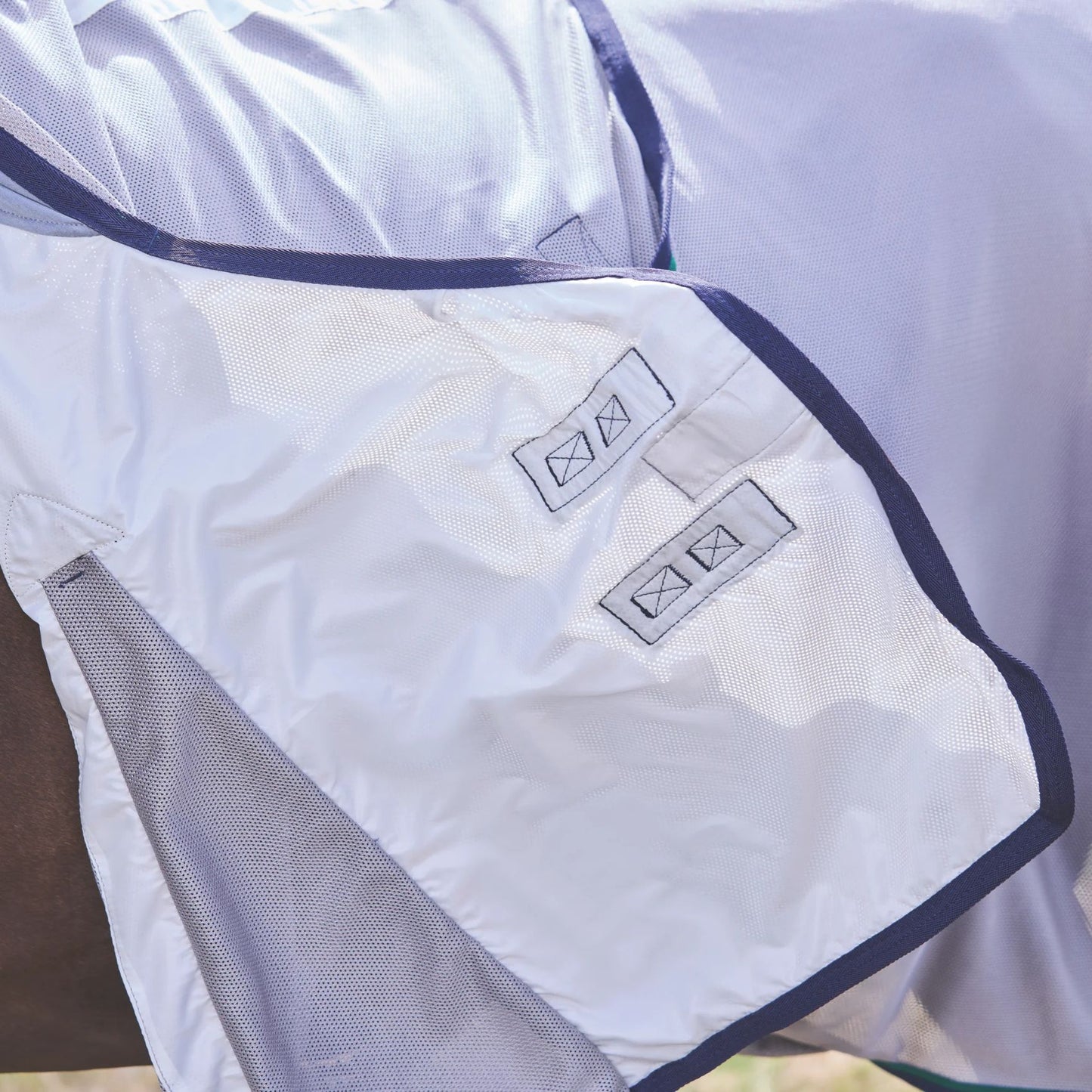 Weatherbeeta ComFiTec Zephyr Fly Sheet Combo Grey/Navy/Forest Green