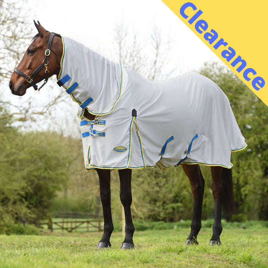 Weatherbeeta ComFiTec Zephyr Plus Mesh Combo Silver/Blue/Lemon
