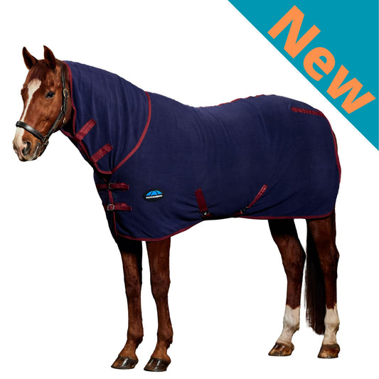 Weatherbeeta Anti-Static Fleece Cooler Combo Navy/Burgundy