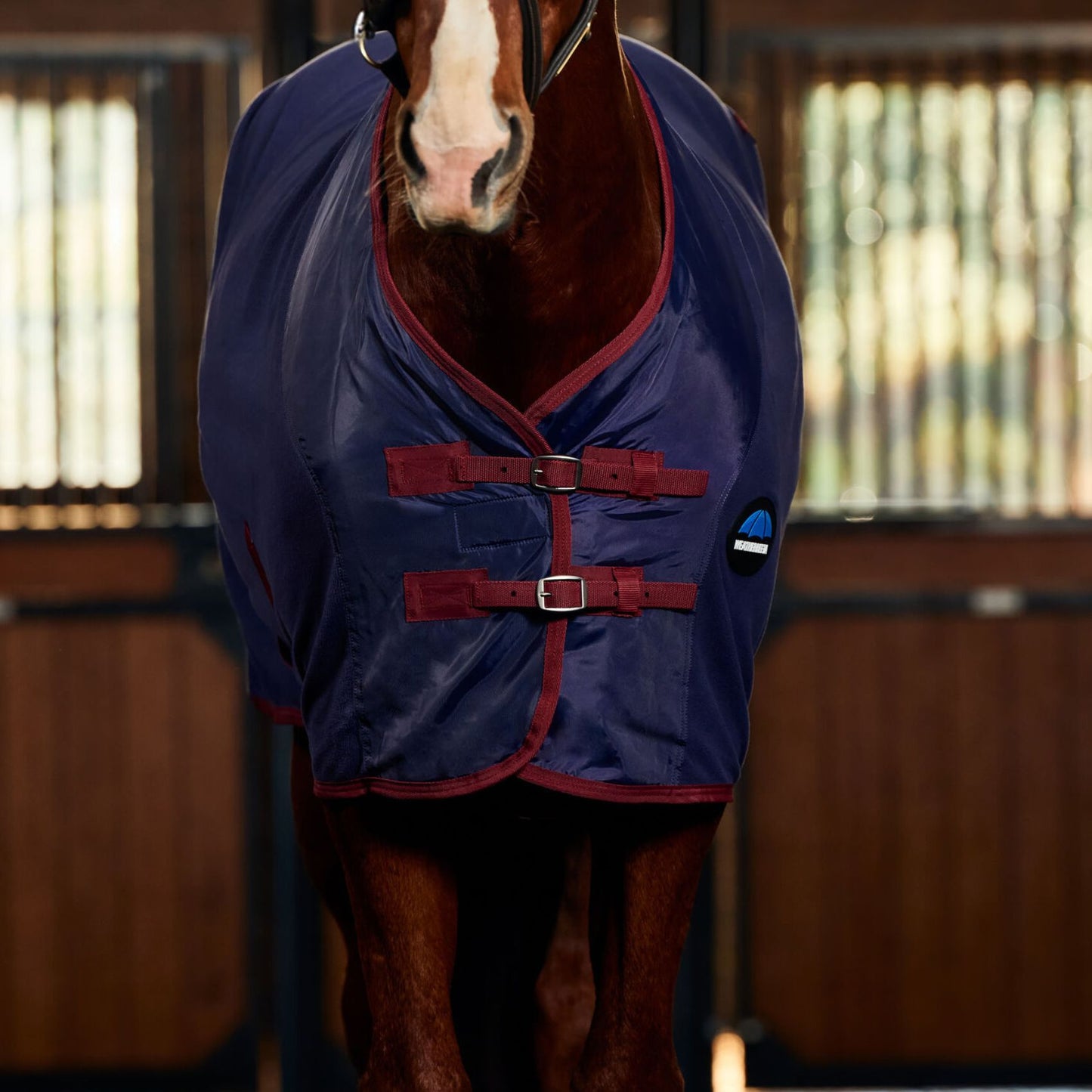 Weatherbeeta Anti-Static Fleece Cooler Navy/Burgundy
