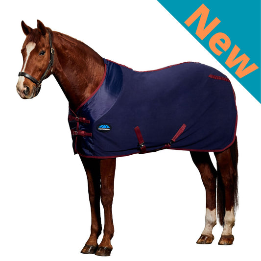 Weatherbeeta Anti-Static Fleece Cooler Navy/Burgundy