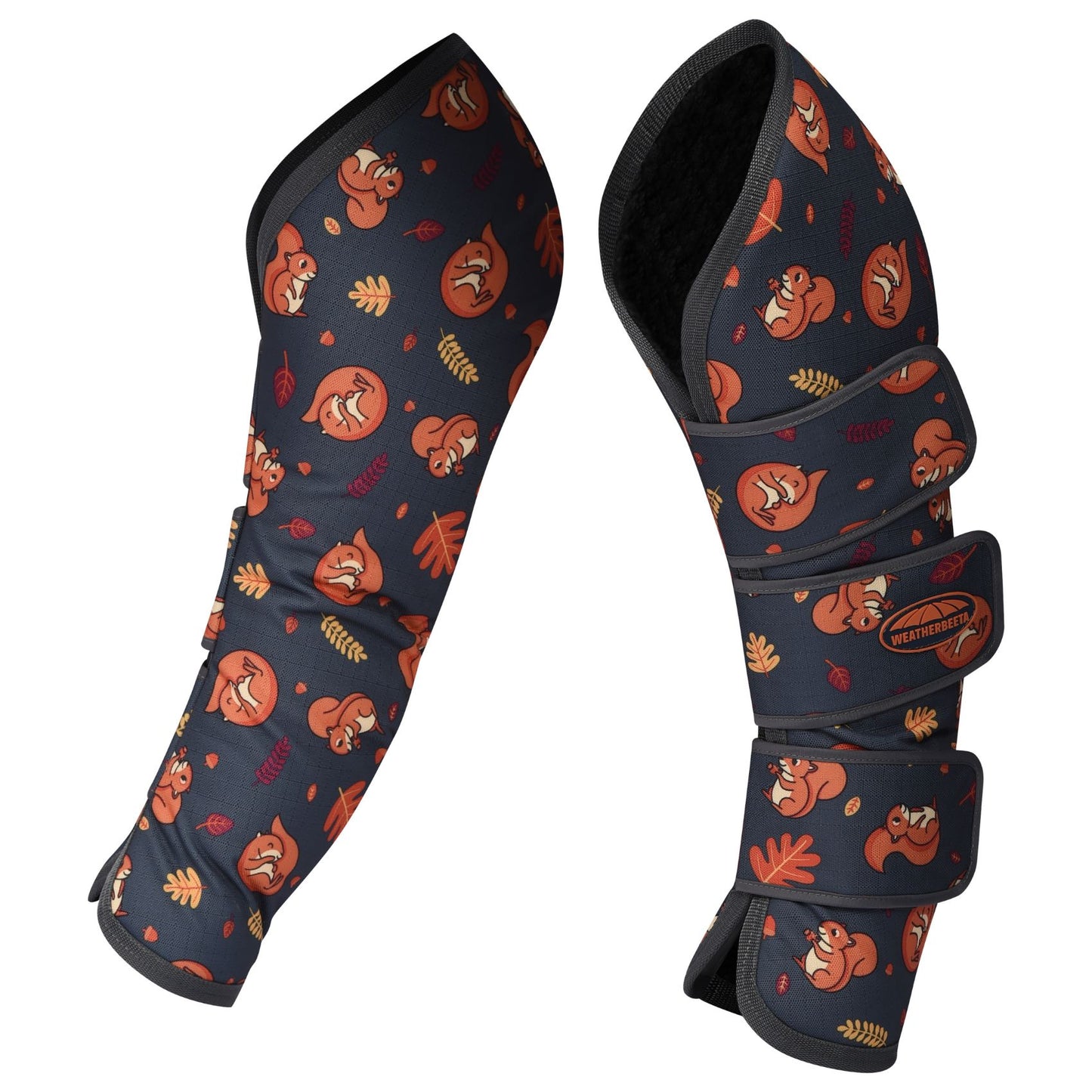 Weatherbeeta Wide Tab Long Travel Boots Squirrel Print